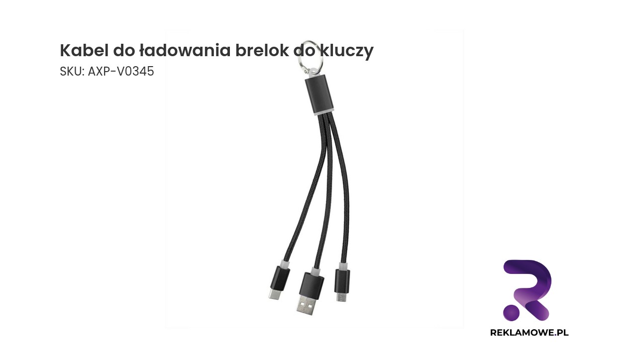 Kabel do ładowania, brelok do kluczy Kabel do ładowania w formie breloka do kluczy