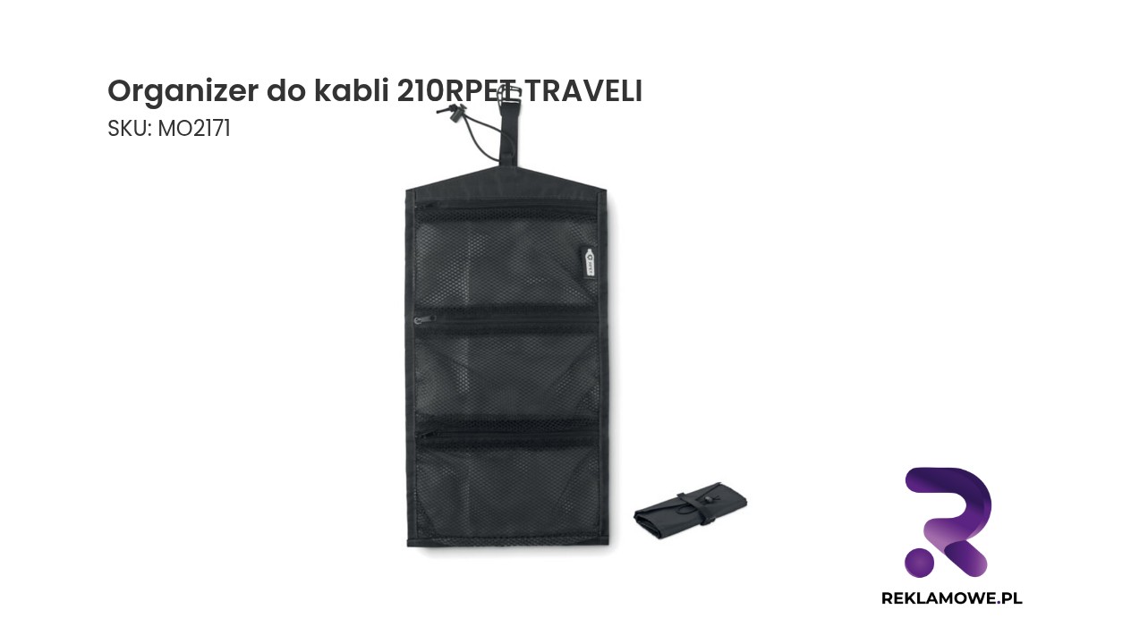 Organizer do kabli TRAVELI wykonany z 210RPET