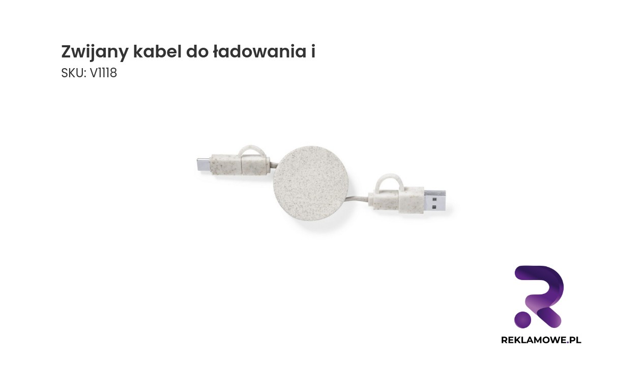 Zdjęcie zwijanego kabla do ładowania