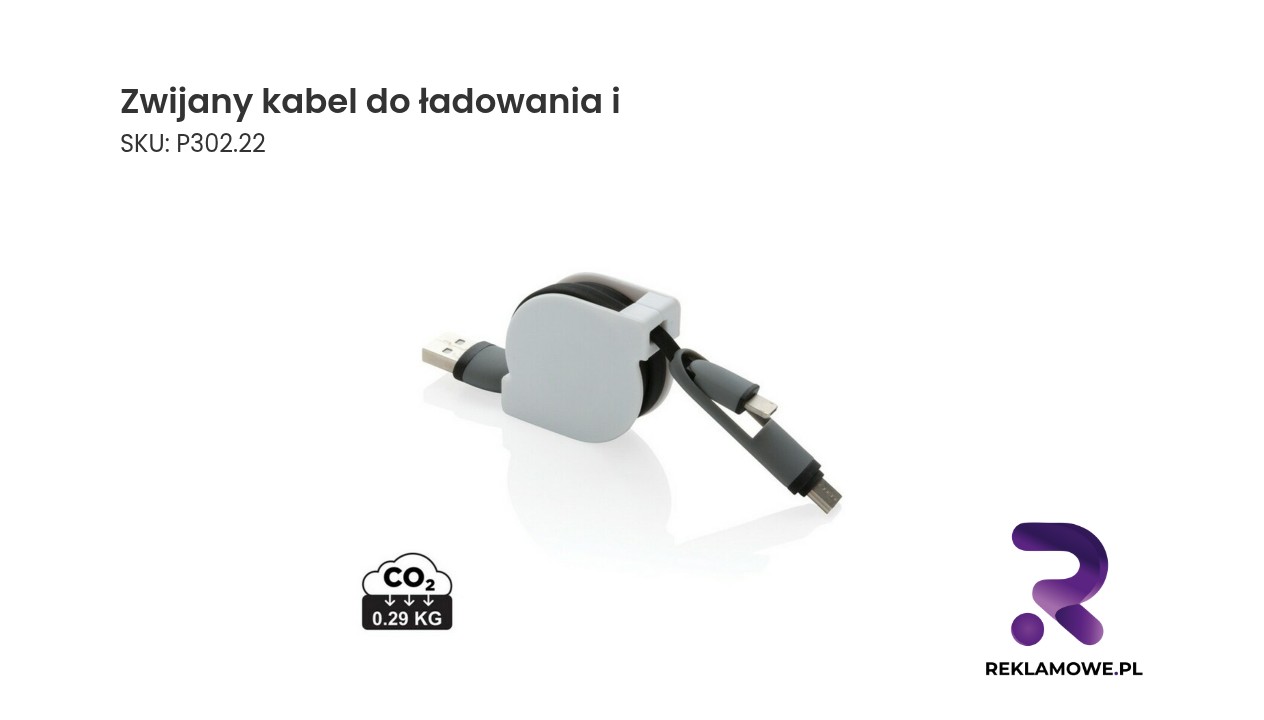Zwijany kabel do ładowania i danych
