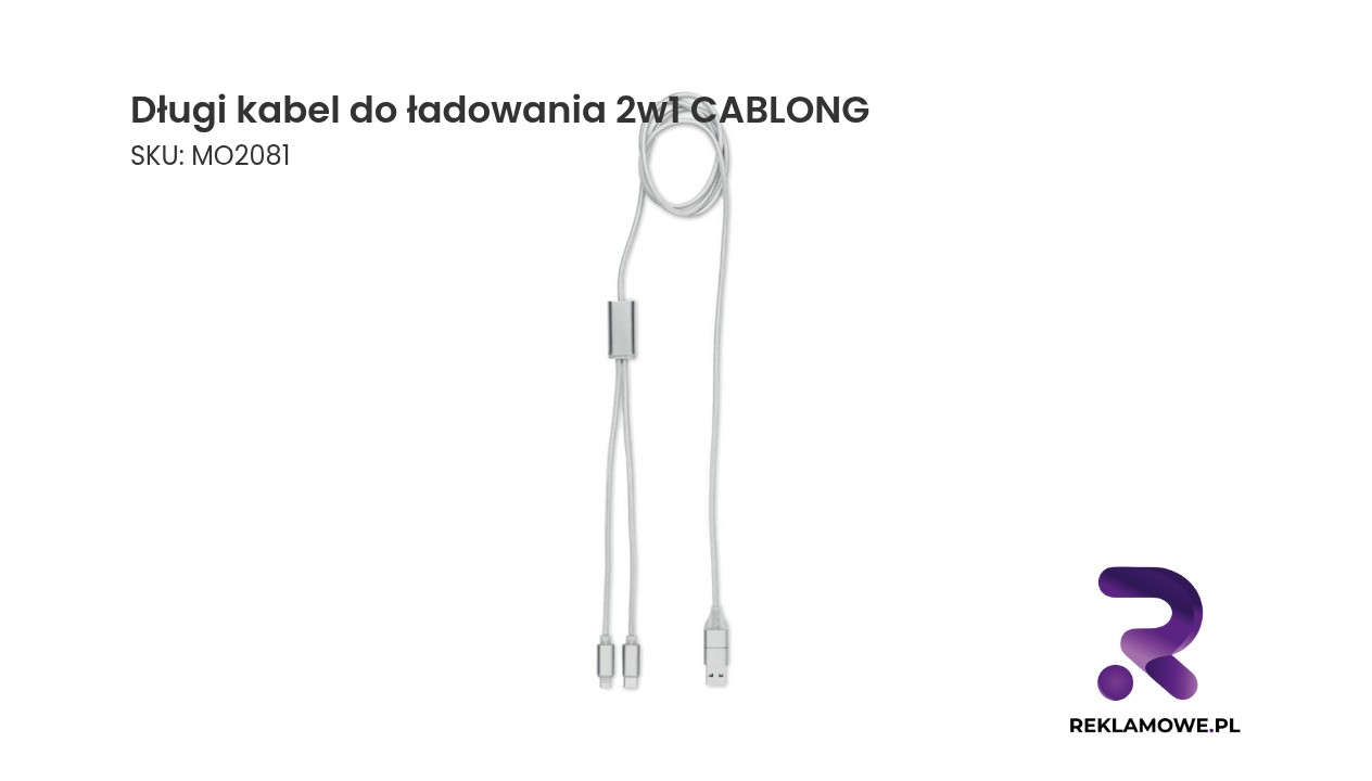 Długi kabel do ładowania 2w1 CABLONG idealny dla urządzeń mobilnych