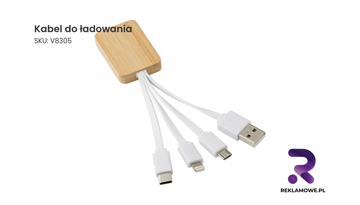 Kabel do ładowania z kompatybilnymi złączami